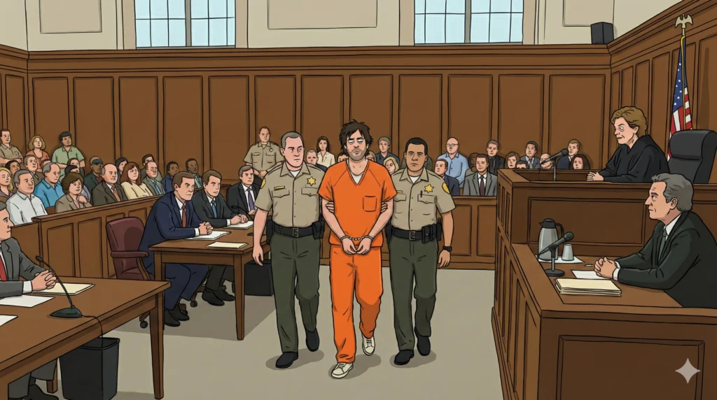 criminal being presented in the court